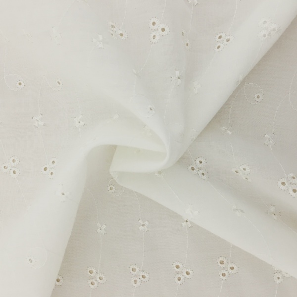 3 Hole Broderie Anglaise WHITE